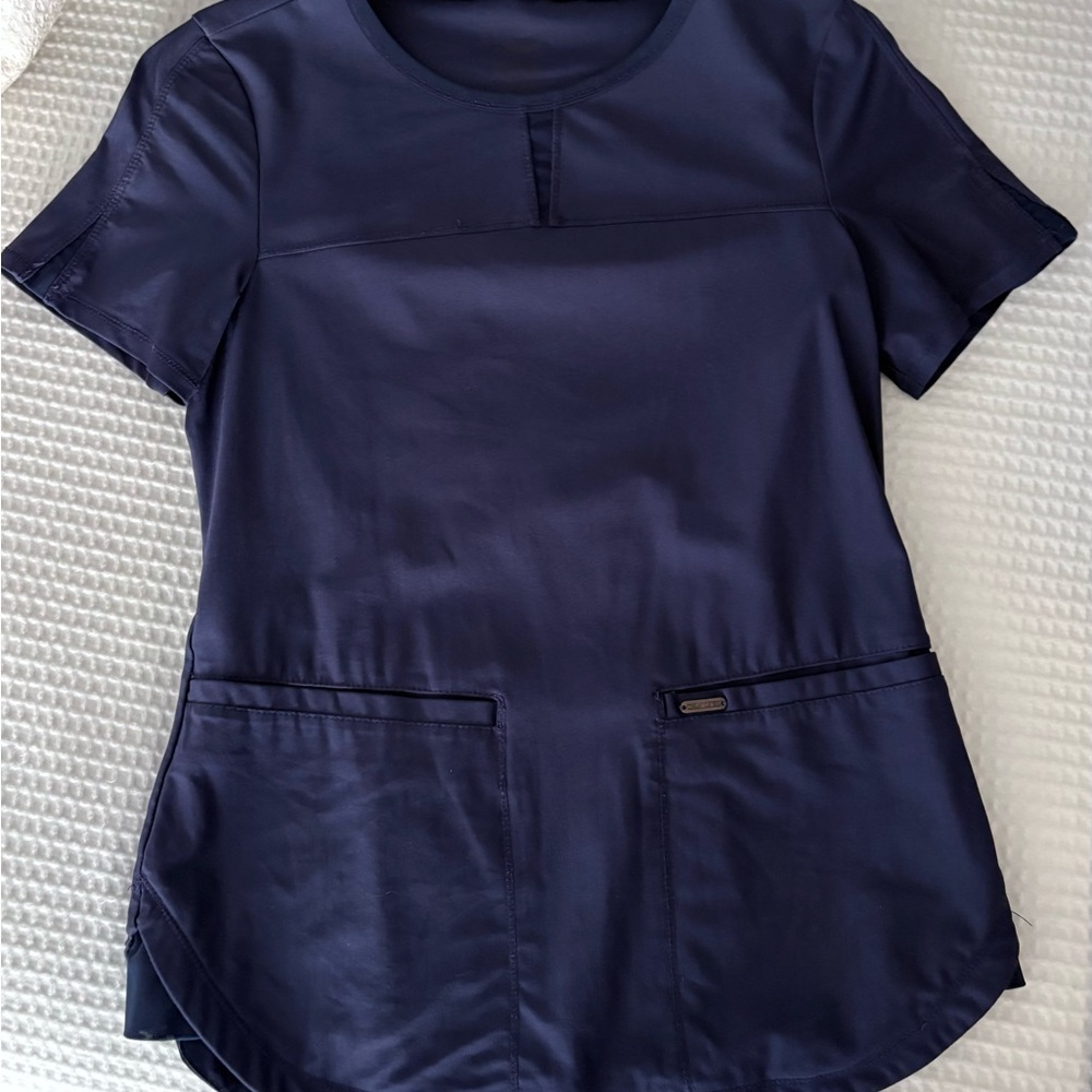 Navy Blue Cherokee Form scrub top